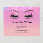 Eyelash Extensions Makeup Artiest Paars Aftercare Flyer (Achterkant)
