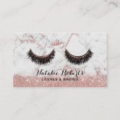 Eyelash Extensions Makeup Artiest Roos Gold Marble Afsprakenkaartje (Voorkant)