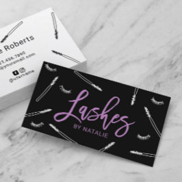 Eyelash Extensions Makeup Artist Lash Bar Paars Visitekaartje