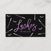 Eyelash Extensions Makeup Artist Lash Bar Paars Visitekaartje (Voorkant)