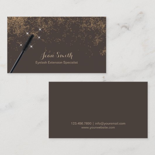 Eyelash Extensions Makeup Artist Modern Lashes Visitekaartje (Voorkant / Achterkant)