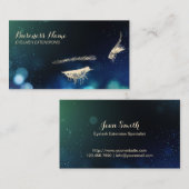 Eyelash Extensions Moderne Sparkle Lights Elegant Visitekaartje (Voorkant / Achterkant)