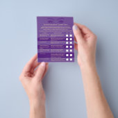 Eyelash Extensions Paars & Gold Liability Waiver Flyer (Hand)