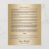 Eyelash Extensions Paars & Gold Liability Waiver Flyer (Achterkant)