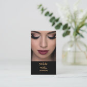 Eyelash Extensions Permanent Makeup Visitekaartjes (Staand voorkant)