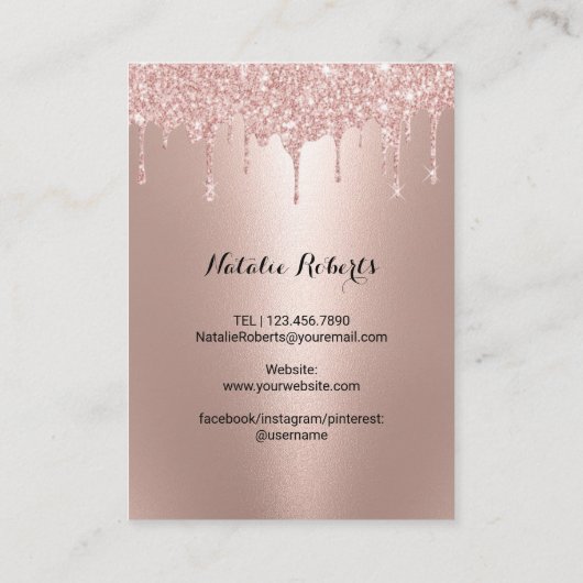 Eyelash Extensions Roos Gold Aftercare Instruction Visitekaartje (Achterkant)