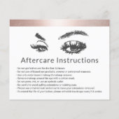 Eyelash Extensions Roos Gold Border Aftercare Flyer (Voorkant)