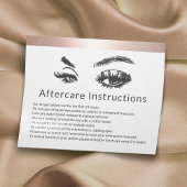 Eyelash Extensions Roos Gold Border Aftercare Flyer