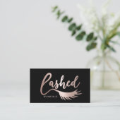 Eyelash Extensions Roos Gold Lashed Beauty Salon Visitekaartje (Staand voorkant)