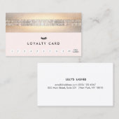 EyeLash Extensions Roze Klantenloyaliteit 11 Punch Klantenkaartje (Voorkant / Achterkant)