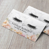 Eyelash Extensions Salon  Floral Marble Visitekaartje