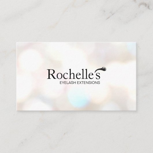 Eyelash Extensions Salon Subtle Bokeh Visitekaartje (Voorkant)