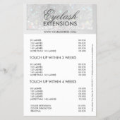 Eyelash Extensions Snow Glitter Star-prijslijst Flyer (Voorkant)