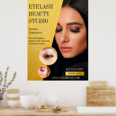 Eyelash Extensions Studio Grootte aanpassen Poster (Keuken)