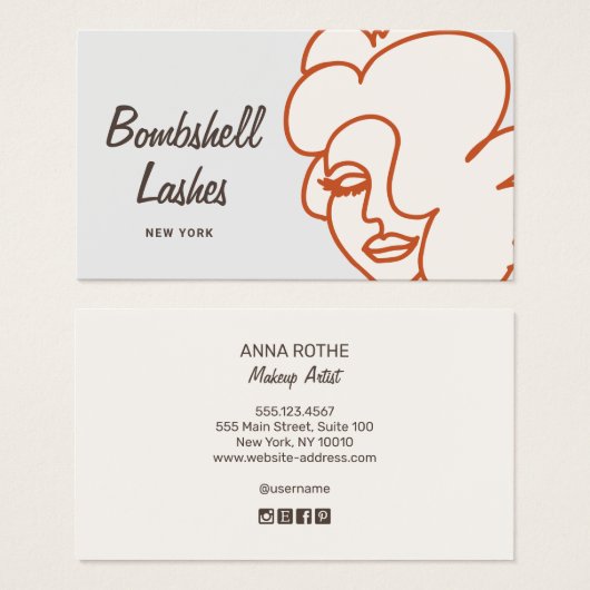 Eyelash Extensions Visitekaartje (Voorkant /achterkant)
