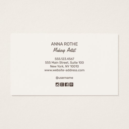 Eyelash Extensions Visitekaartje (Achterkant)