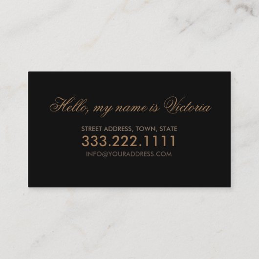 Eyelash Extensions Zwart Luxe Visitekaartje (Achterkant)