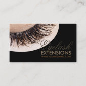 Eyelash Extensions Zwart Luxe Visitekaartje (Voorkant)
