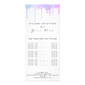 Eyelash Hair Pink Holograaf met merkprijs Reclamekaart (Voorkant)