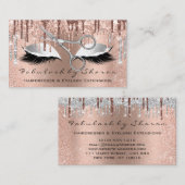 Eyelash Hairdresser Stylist Roos Silver Visitekaartje (Voorkant / Achterkant)