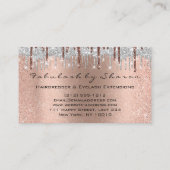 Eyelash Hairdresser Stylist Roos Silver Visitekaartje (Achterkant)