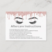 Eyelash Lash Salon Roos Gold Drives Nazorg Visitekaartje (Voorkant)