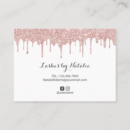 Eyelash Lash Salon Roos Gold Drives Nazorg Visitekaartje (Achterkant)