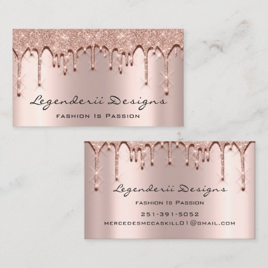 Eyelash Lashes Glitter 3D Effect Estheticus Visitekaartje (Voorkant / Achterkant)