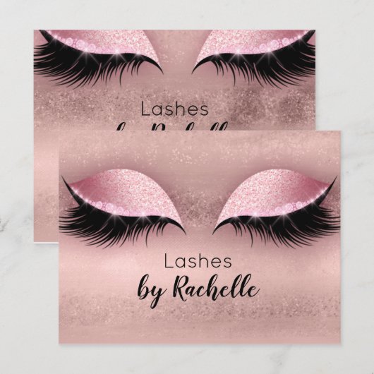 Eyelash Lashes Makeup Blush Pink Briefkaart (Voorkant / Achterkant)