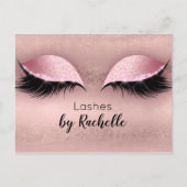 Eyelash Lashes Makeup Blush Pink Briefkaart (Voorkant)