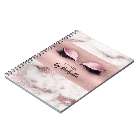 Eyelash Lashes Makeup Blush Pink Notitieboek (Linkerzijde)
