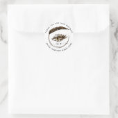 Eyelash-Logo Holograaf bedankt bruin Glitter Ronde Sticker (Tas)