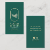 Eyelash Logo Makeup Artist Estheticus Blauwgroen G Visitekaartje (Voorkant / Achterkant)