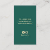 Eyelash Logo Makeup Artist Estheticus Blauwgroen G Visitekaartje (Achterkant)