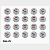 Eyelash Logo naam Holograaf Dank Monogram Glitter Ronde Sticker (Vel)