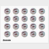 Eyelash Logo Name Holograaf Dank Brown MUA Ronde Sticker (Vel)