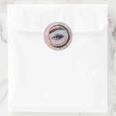Eyelash Logo Name Holograaf Dank Monogram Makeup Ronde Sticker (Tas)