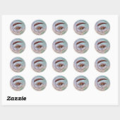 Eyelash Logo Name Holograaf Dank Monogram Smoky Ronde Sticker (Vel)