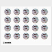 Eyelash Logo Name Holograaf: Monogram Brown Ronde Sticker (Vel)