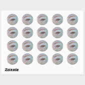 Eyelash Logo Name Holograph Bedankt Glitter MUA Ronde Sticker (Vel)