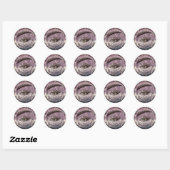 Eyelash Logo NameDankjewel Glitter Glitter Glitter Ronde Sticker (Vel)
