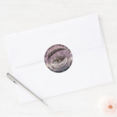 Eyelash Logo NameDankjewel Glitter Glitter Glitter Ronde Sticker (Envelop)
