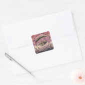 Eyelash-LogoDank Glitter Gold Glam Vierkante Sticker (Envelop)