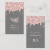 Eyelash Makeup Artiest Roos Gold Drift Beauty Salo Visitekaartje (Voorkant / Achterkant)