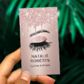 Eyelash Makeup Artiest Roos Gold Glitter Drivers Visitekaartje
