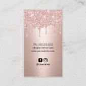 Eyelash Makeup Artiest Roos Gold Glitter Drivers Visitekaartje (Achterkant)