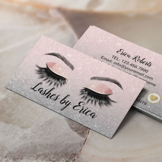 Eyelash Makeup Artist Blush Pink Glitter Loyalty
