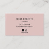 Eyelash Makeup Artist Blush Pink Lash Salon Klantenkaartje (Achterkant)