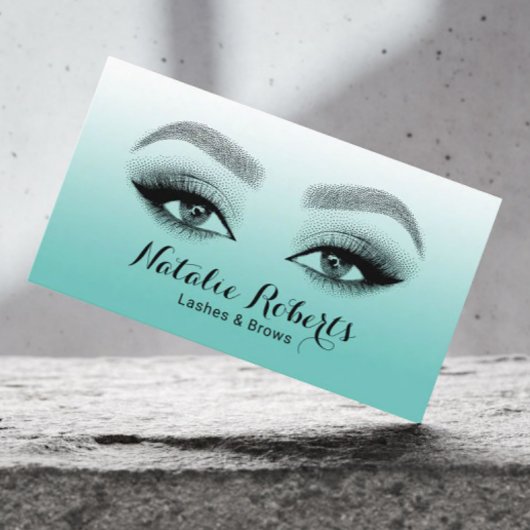 Eyelash Makeup Artist Elegant Blauwgroen Beauty Sa Visitekaartje