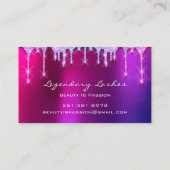 Eyelash Makeup Artist Holograaf schrijft roze Berr Visitekaartje (Achterkant)